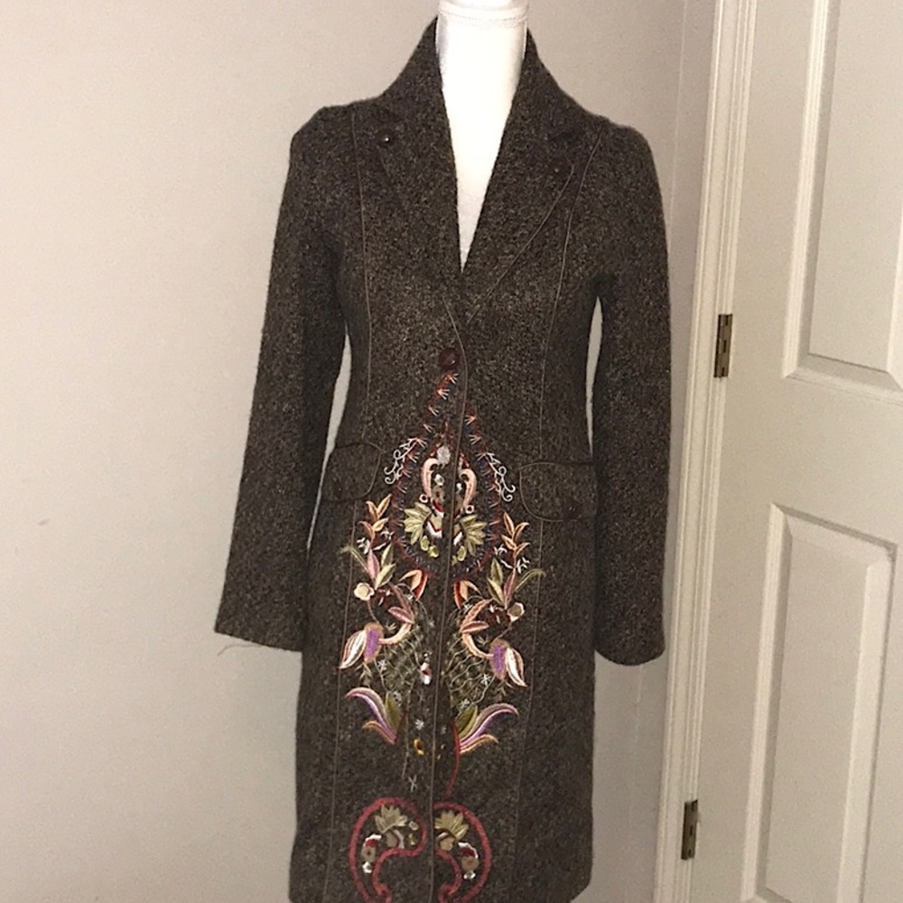 NWOT Marc Jacobs Tweed Embroidered coat